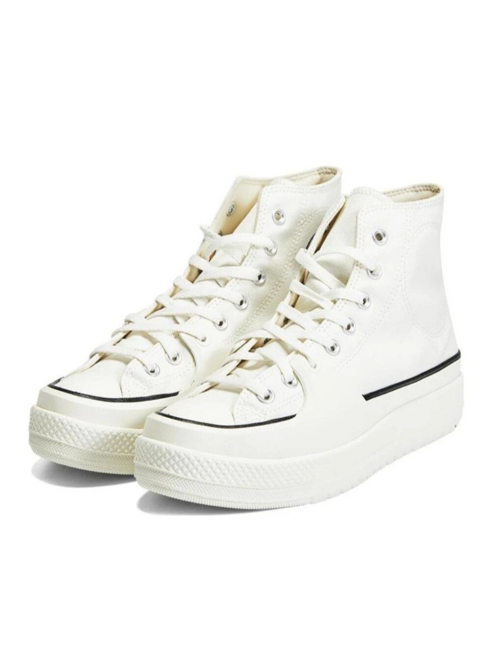CONVERSE CONSTRUCT HI VINTAGE WHT BLK EGRT Size 10.5 Women